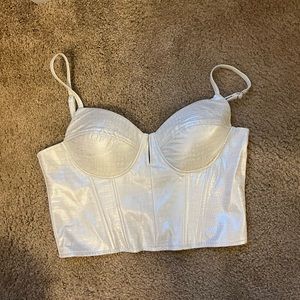 White corset tank